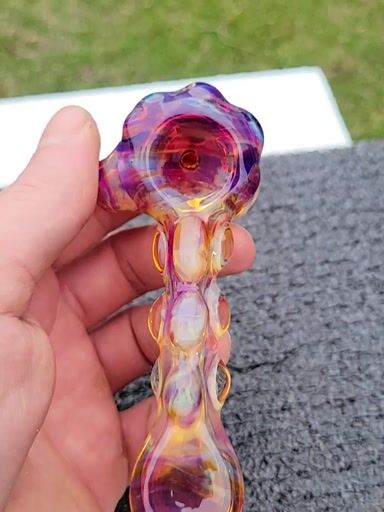 Preview pic of Double amber purple bumpy spoon