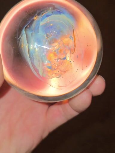 Preview pic of 3' fumed silver skull twin marble