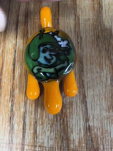 Preview pic of 2016 Windstar glass custom The Great Gazoo “flinstones” pendant NOS