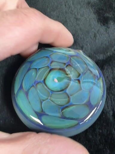 Preview pic of Cody pline honeycomb disc pendant with opal in the center space tech back beautiful piece new old stock 2016