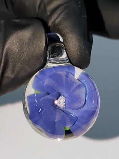 Preview pic of Purple Flower Implosion Pendy