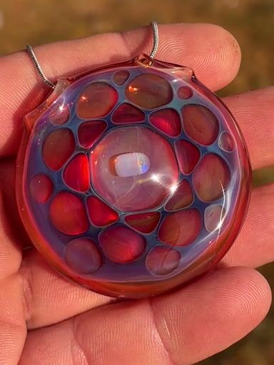 Preview pic of Opal honeycomb pendant