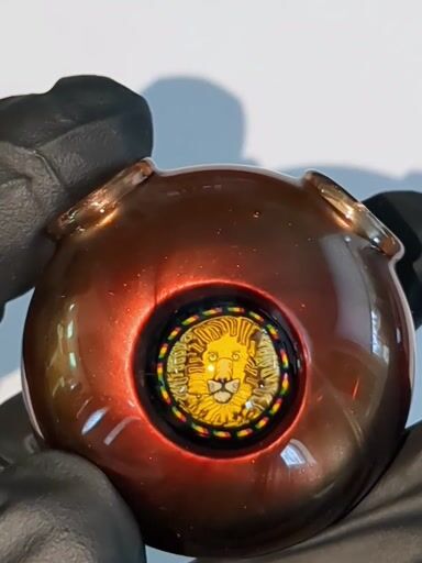 Preview pic of Rasta Lion Hollow Disc Pendy