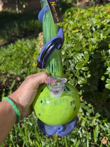 Preview pic of Noble Green Purple Dichro Wrapped Bong