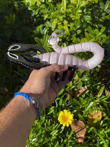 Preview pic of Pink Scorpion Glass Hand Pipe