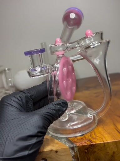 Preview pic of Major glass lab swiss recycler with matching carb cap