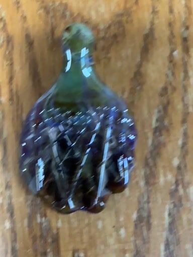 Preview pic of 2016 KZG GLASS NORTH STAR AMBER FUMED PINEAPPLE PENDANT NEW OLD STOCK