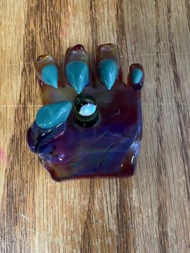 Preview pic of Stabby Joe 2016 northstar amber purple fume with UV opal center new old stock custom