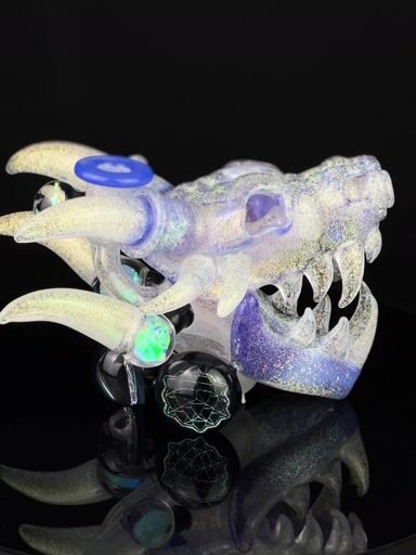 Preview pic of Hicdogg Glass Slain Dragon Full Dichro Bubbler