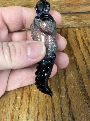 Preview pic of Junkie glass early 2016 sculpted critter pendant brand new old stock from closed down gallery