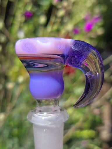 Preview pic of Pink And Purple 14 mm Slide With Horn