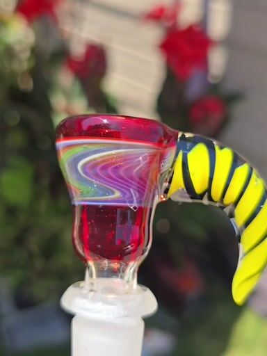 Preview pic of Ruby Slide With Large Lemon Drop Horn 14 mm