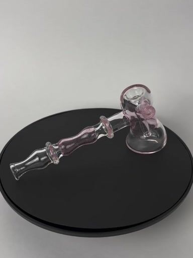 Preview pic of Pink Lollipop Bubbler (Left Handed)