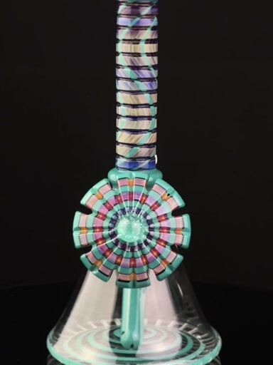 Preview pic of P.A. Jay Glass Turquoise Worked Beaker