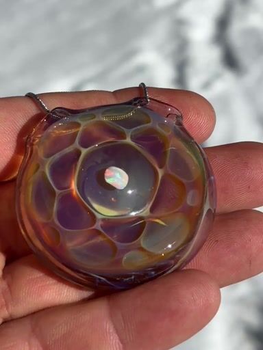 Preview pic of Honeycomb opal pendant