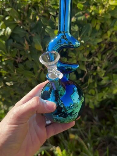 Preview pic of Blue Metallic Crescent Moon Bong