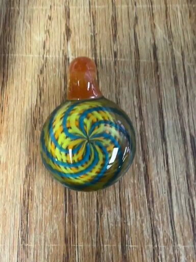 Preview pic of Rushin glass reticello pendant orange crush bail new old stock 2015