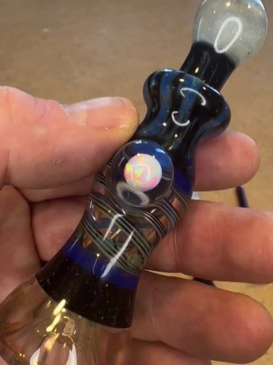 Preview pic of @BigZGlass Multi Section Chillum wth Opal