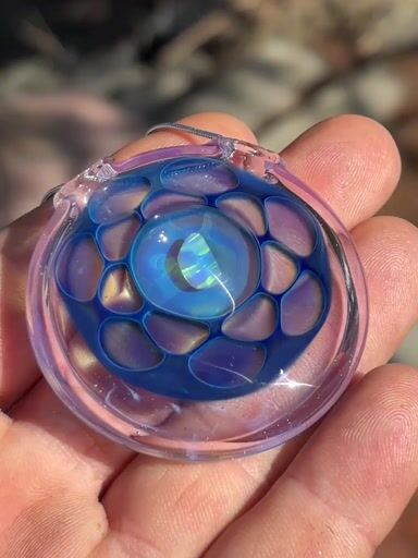 Preview pic of Opal honeycomb pendant