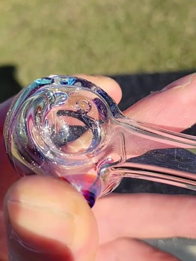 Preview pic of Bubble hash spoon 4 double amber purple