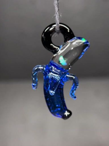 Preview pic of Light blue cobalt/Opal banana pendant