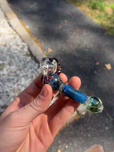 Preview pic of Clifford glass funky horned dry pipe