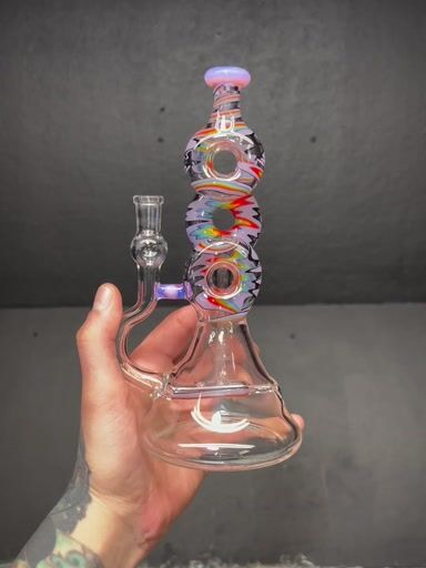 Preview pic of Pink slyme/Rainbow lineworked 10mm recycler