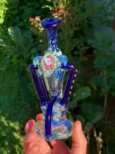 Preview pic of Pharow glass worked Recycler dab rig