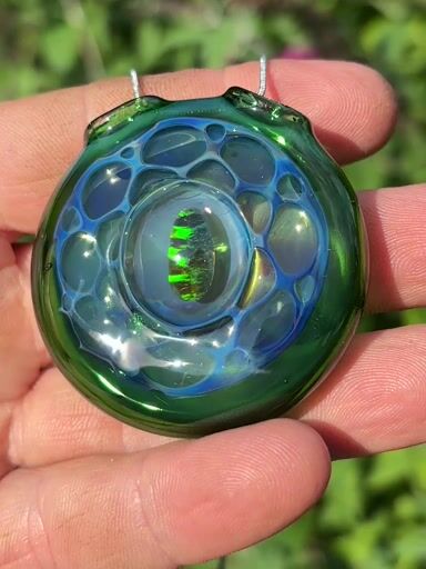 Preview pic of Opal honeycomb pendant
