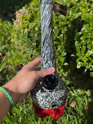 Preview pic of Noble Glass Black/White Speckled Bong