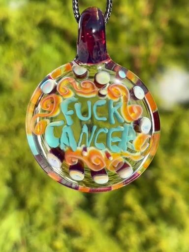 Preview pic of “Fuck Cancer” pendant necklace