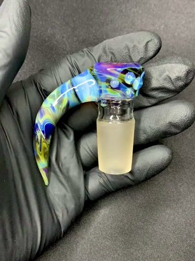 Preview pic of Dark Blue Amber Purple/UV Glopal 18mm slide