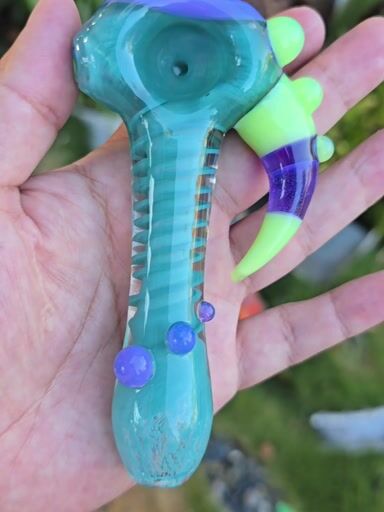 Preview pic of Aqua X Slyme  Wig Wag Glass Pipe