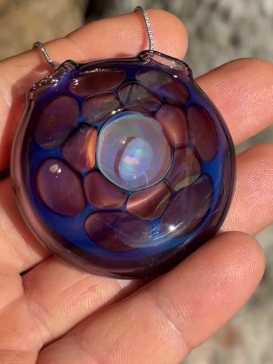 Preview pic of Opal honeycomb pendant