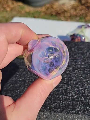 Preview pic of Silver fumed spoon with karmaline honeycomb cap