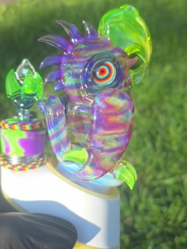 Preview pic of RJ Glass Shaped Bird Puffco Peak Chugger