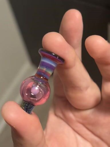 Preview pic of Soup Glass Rainbow Stacked Bubble Cap for Puffco XL