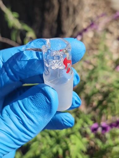 Preview pic of HITMAN GLASS 18mm Screen Slide 🛝 Red Flame Logo