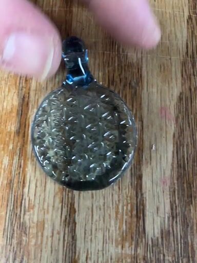 Preview pic of 2016 KZG GLASS LIGHT COBALT FLOWER OF LIFE PENDANT NOS