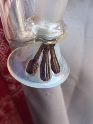 Preview pic of 2024 custom uzzi glass Dry catch Fume and Jet Black Cropal accents signed by uzzi