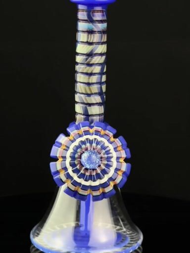 Preview pic of P.A. Jay Glass Royal Blue Worked Beaker