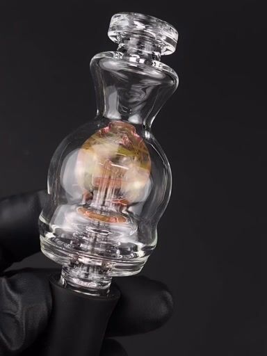 Preview pic of The Beardless Menace Pivot Bubbler Glass Mouthpiece – Water Attachment