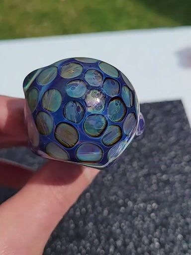 Preview pic of Purple urple and double amber purple honeycomb spoon