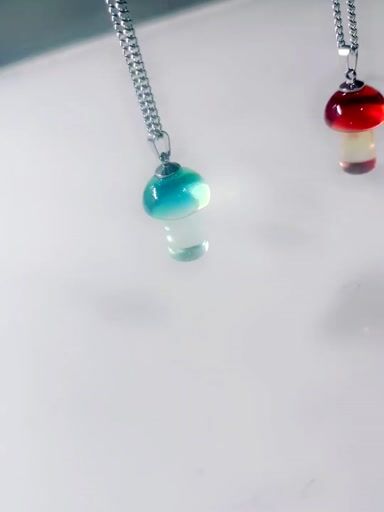 Preview pic of Glass Mushroom Pendant Necklace