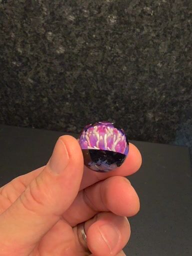 Preview pic of Hardcore toke x co_liicutz faceted implosion marble with Gengar millie