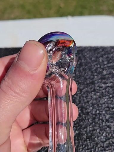 Preview pic of Bubble hash spoon # 25 double amber purple