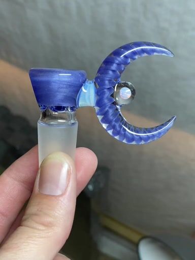 Preview pic of Elmolloboro Blue Satin Crescent Moon Slide