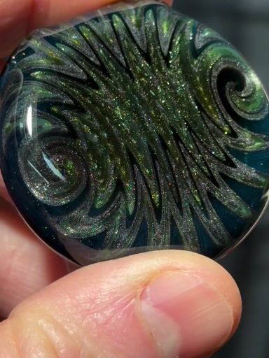 Preview pic of Sparkle Wigwag and Crushed Opal Pendant