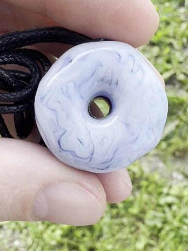 Preview pic of KGB Blue Marble/Dichro Donut Pendant