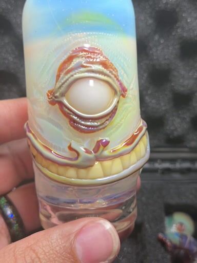 Preview pic of Combo Bard Glass, wet top,cap, and charm/pendy